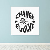 VERANDEREN EN EVOLUEREN CANVAS AFDRUK (Insitu (Houten vloer))