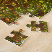 Veranderen Maple Tree Green en Gold Herfst Kleur Legpuzzel (Zijkant)