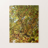 Veranderen Maple Tree Green en Gold Herfst Kleur Legpuzzel (Verticaal)