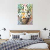 Veranderen van de drummmand door Paul de Longpre Canvas Afdruk (Insitu (Slaapkamer))