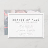 Veranderen van plan om landschap uit te stellen save the date (Voorkant / Achterkant)