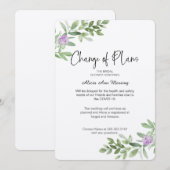 Veranderen van plannen lavender voor bruiloft kaart (Voorkant / Achterkant)