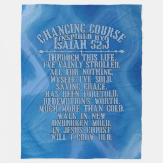 Veranderende Cursus Watercolour Blue Sky Fleece De Deken