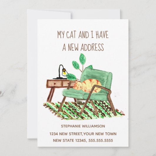 Verandering adres Ginger Cat Verschuiving Aankondi (Voorkant)