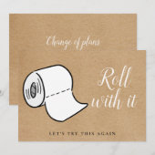 Verandering Datum Uitgesteld Geannuleerd Rustiek Save The Date (Voorkant / Achterkant)