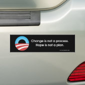 Verandering en hoop? bumpersticker (Op auto)