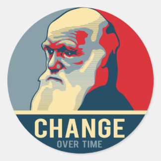 Verandering in de tijd ronde sticker