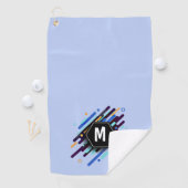 Verandering in om het even welk Initiaal, Zwarte B Golfhanddoek (Insitu)