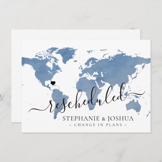 Verandering in plannen uitgestelde bestemming brui aankondiging (Voorkant / Achterkant)