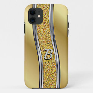 Verandering Initiaal metallic Gold Silver Gray Cur iPhone 11 Hoesje