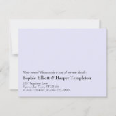 Verandering is een goede lavendel bewegende aankon notitiekaartje (Achterkant)