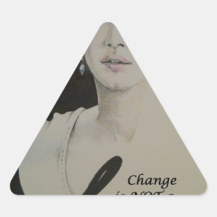 Verandering is geen Spectator Sport Art Print Driehoek Sticker