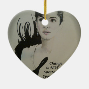 Verandering is geen Spectator Sport Art Print Keramisch Ornament