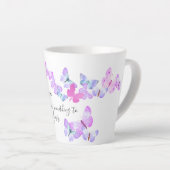 Verandering is niet iets om  Butterflies te vrezen Latte Mok (Rechterhoek)