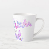 Verandering is niet iets om  Butterflies te vrezen Latte Mok (Rechts)