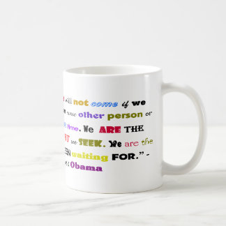 "Verandering komt niet..." Barack Obama Quote Koffiemok