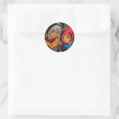 verandering ronde sticker (Tas)
