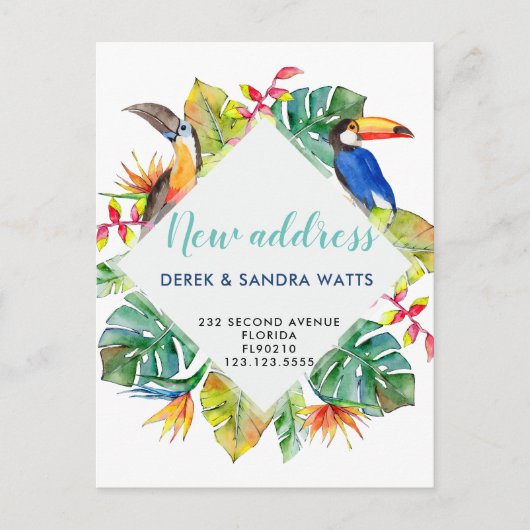 Verandering van adres briefkaart hebben wij tropis (Voorkant)