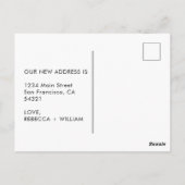 Verandering van adres modern handgeschreven script briefkaart (Achterkant)