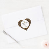 Verandering van adres nieuw adres Leopard Print Hart Sticker (Envelop)