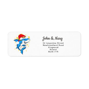 Verandering van adres sticker kersthaai