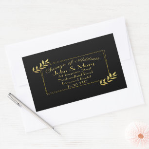 Verandering van adres sticker retourneren gouden b