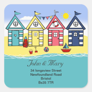 Verandering van Adres sticker strandhut