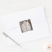 Verandering van Adres Stickers houten huis (Envelop)