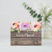 Verandering van adres we hebben verhuisd huis bloe aankondigingskaart (Staand voorkant)