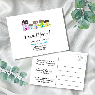 Verandering van adres we hebben verhuisd huis kleu aankondigingskaart