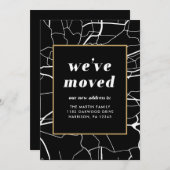 Verandering van Adres Zwart Wit Kaart We hebben ve (Voorkant / Achterkant)