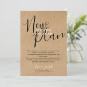 Verandering van Datum Nieuw Plan Geannuleerde Rust Kaart (Staand voorkant)