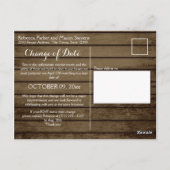 Verandering van datum Rustic Barn Wood en Lichten Briefkaart (Achterkant)