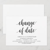 Verandering van datum, Trouwdatum Wijzigingskaart Kaart (Voorkant / Achterkant)