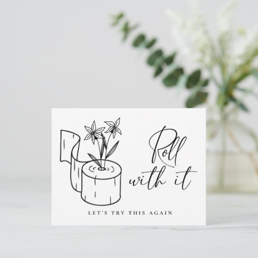 Verandering van Datum Uitgestelde annulering Briefkaart (Staand voorkant)