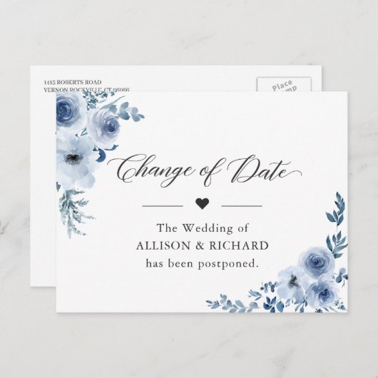 Verandering van Datum Verlegant Nieuw Plan Dusty B Briefkaart (Voorkant / Achterkant)