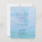 Verandering van Datum zanddollar en zeilboot Save The Date (Achterkant)