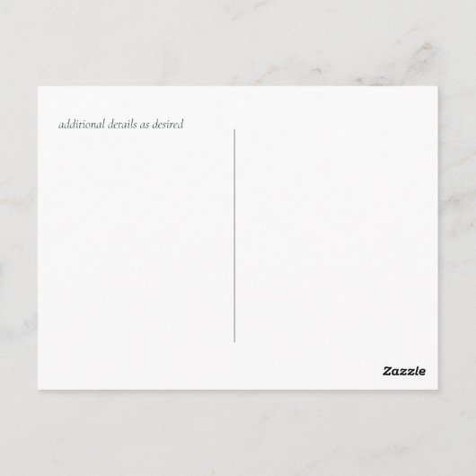 Verandering van datumplannen Verlenging Wildbloeme Briefkaart (Achterkant)