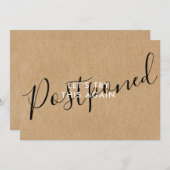 Verandering van de Datum Uitgestelde Geannuleerde  Save The Date (Voorkant / Achterkant)