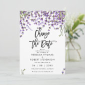 verandering van de datum van de bruidsuitnodiging  kaart (Staand voorkant)