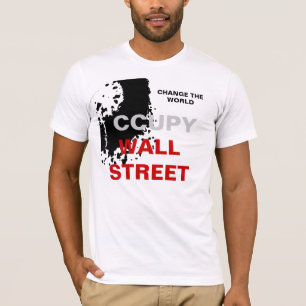 VERANDERING VAN DE WERELDWIJDE OCCUPY WALL STREET T-SHIRT