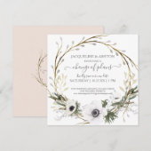 Verandering van het Manuscript Blush Pink Floral G Kaart (Voorkant / Achterkant)