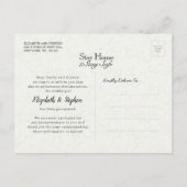 Verandering van plan-weddenschap Uitstel zonnebloe Aankondigingskaart (Achterkant)