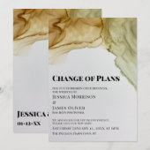 Verandering van Plannen Artsy Inks Uitgestelde Bru Kaart (Voorkant / Achterkant)