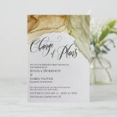 Verandering van Plannen Artsy Inks Uitgestelde Bru Kaart (Staand voorkant)