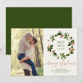 Verandering van plannen Fall Wedding Photo-uitnodi Kaart (Voorkant / Achterkant)