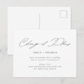 Verandering van plannen Minimalistische moderne sc Briefkaart (Voorkant / Achterkant)