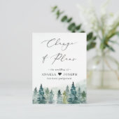 Verandering van Plannen Nieuwe Datum Winterbos Den Briefkaart (Staand voorkant)