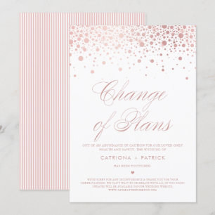 Verandering van plannen Roos Gold Foil Confetti ui Kaart