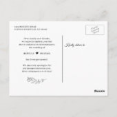 Verandering van plannen Rustieke bloemenslingerlam Briefkaart (Achterkant)